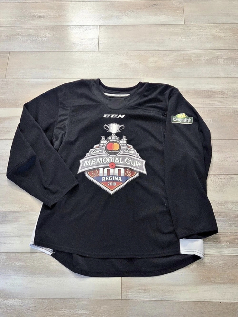 CCM 2018 Mastercard Memorial Cup Regina Commemorative Jersey Black & Red Large